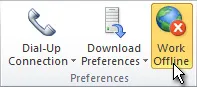 Sửa lỗi work offline trong outlook