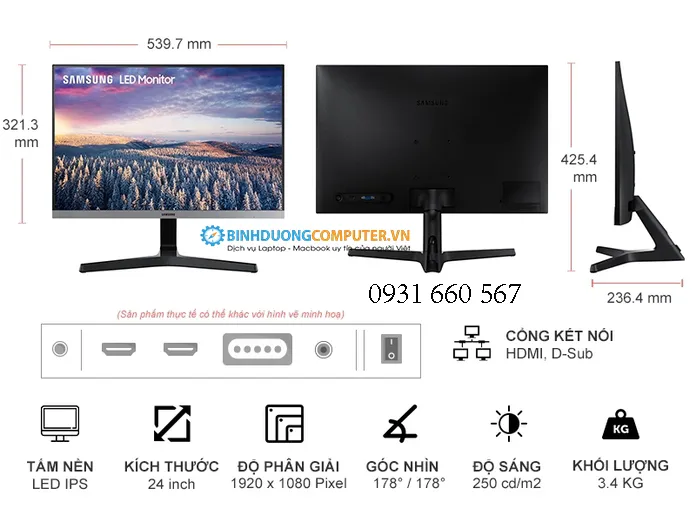 Màn hình máy tính Samsung LS24R350FHEXXV