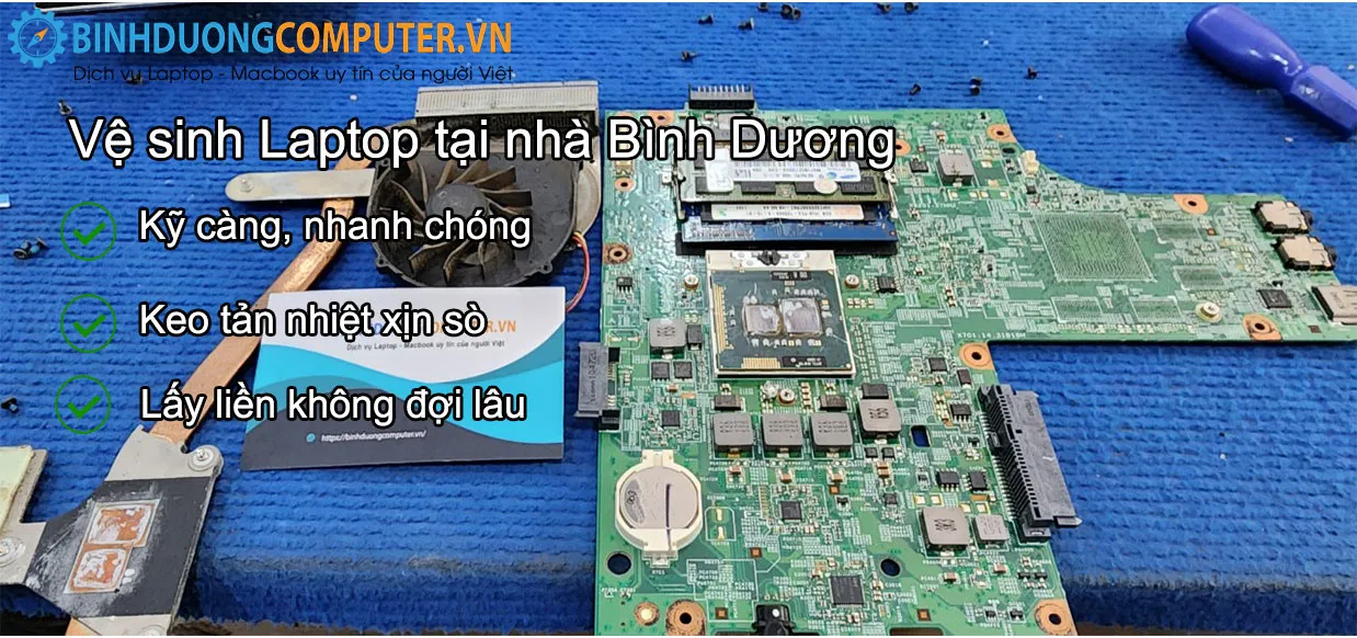 Vệ sinh laptop lấy liền Bình Dương
