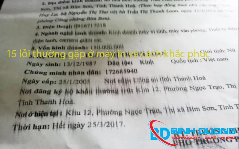 15 Lỗi thường gặp ở máy in và cách khắc phục 