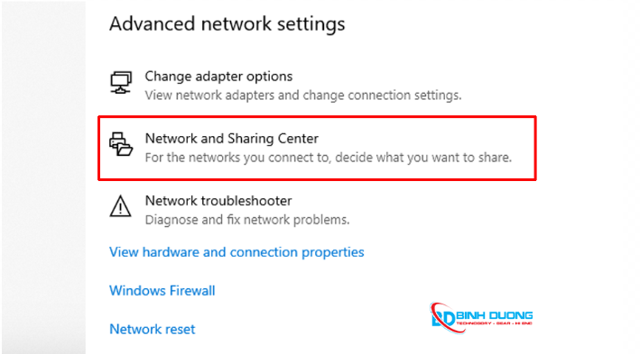 Advanced sharing settings