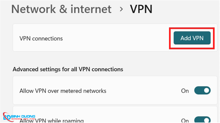Thêm kết nối VPN