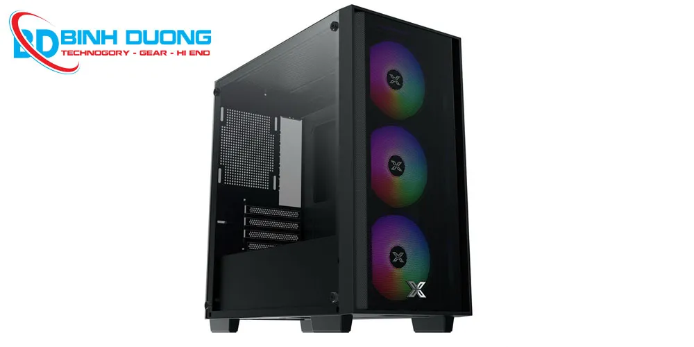 Case Xigmatek NYX II 3F RGB (mATX/3 Fan RGB) – Đen | Thiết Kế Gaming Ấn Tượng, Tản Nhiệt Tối Ưu