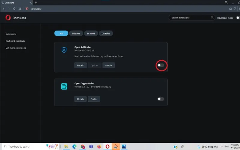 Các cách tắt AdBlock chặn quảng cáo trên máy tính