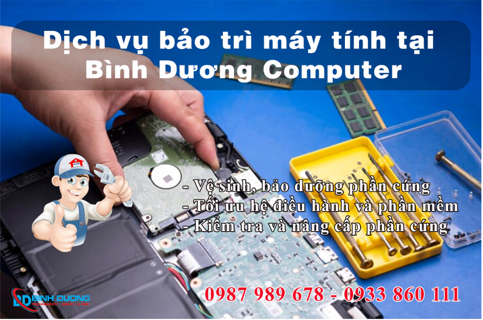 Các hạng mục bảo trì tại Bình Dương Computer