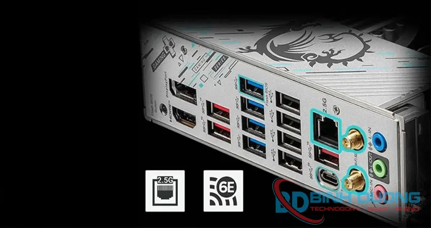 Cổng kết nối đa dạng, hỗ trợ kết nối wifi 6 không dây
