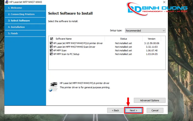 Hướng dẫn cài đăt driver máy in HP M440DN A3