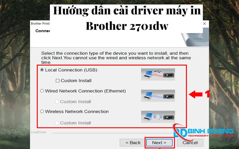 Hướng dẫn cài đặt driver cho máy in Laser Brother MFC-L2701DW