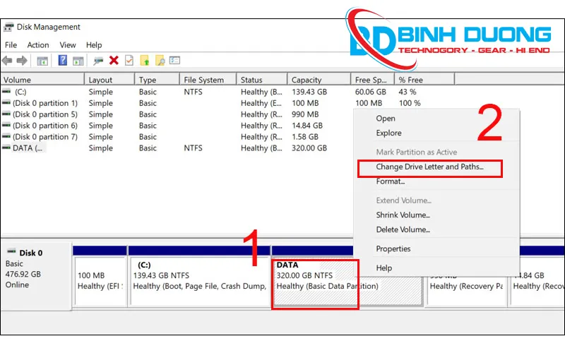 Hướng dẫn khôi phục ổ đĩa D bị mất trên Windows 10