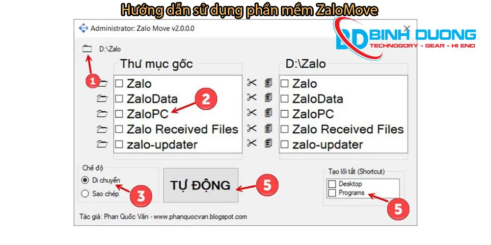 Hướng dẫn sử dụng zalomove