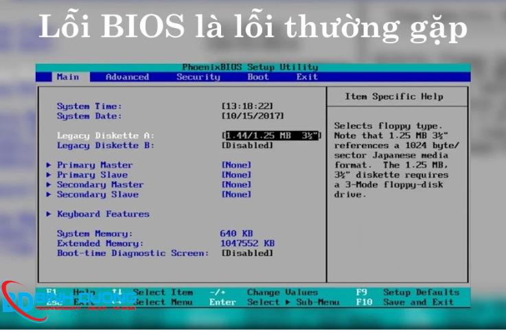 Lỗi BIOS trên Laptop Dell