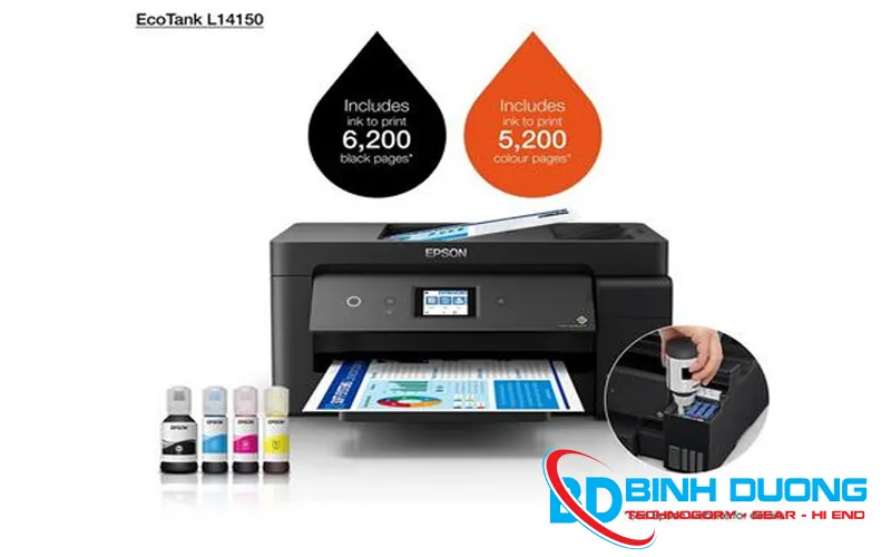 Máy in phun màu A3 đa năng Epson L14150