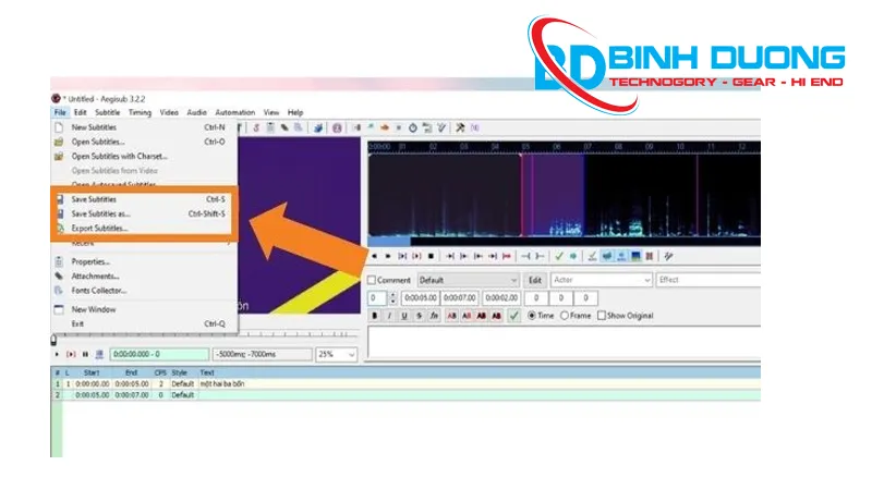 Phần mềm Aegisub để tạo phụ đề phim / video / clip