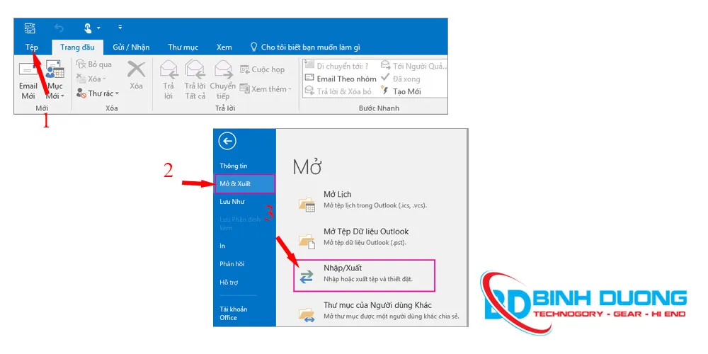 Hướng dẫn sao lưu và phục hồi Outlook 365