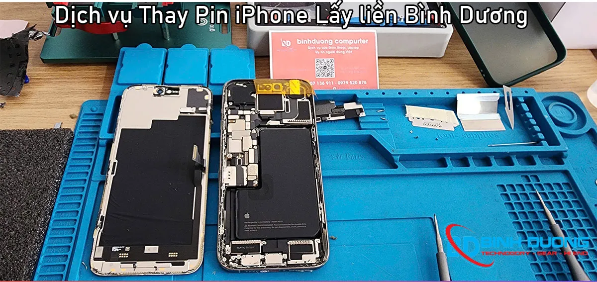 Thay pin điện thoại lấy liền Bình Dương