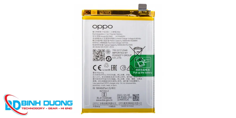 Bảng giá Thay pin Oppo A96 mới nhất tại Bình Dương