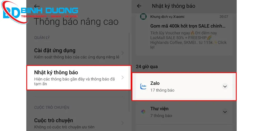 Cách xem tin nhắn đã thu hồi trên Zalo với điện thoại xiaomi redmi