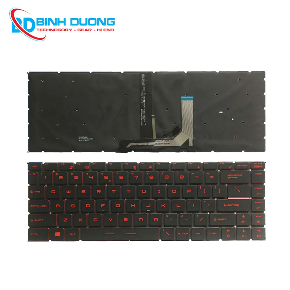 Bàn phím laptop MSI GS65 Stealth GF63 GF65 LED đỏ zin