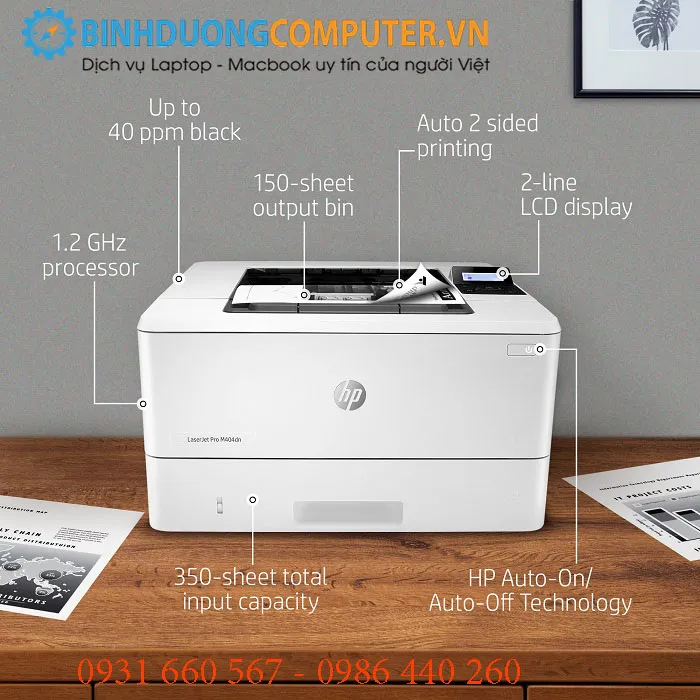 Máy in laser hp m404dn W1A53A
