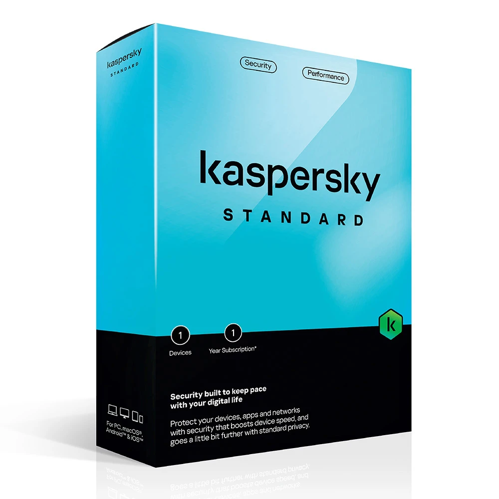 Phần Mềm Diệt Virus Kaspersky Standard (1 Thiết Bị - 1 Năm)