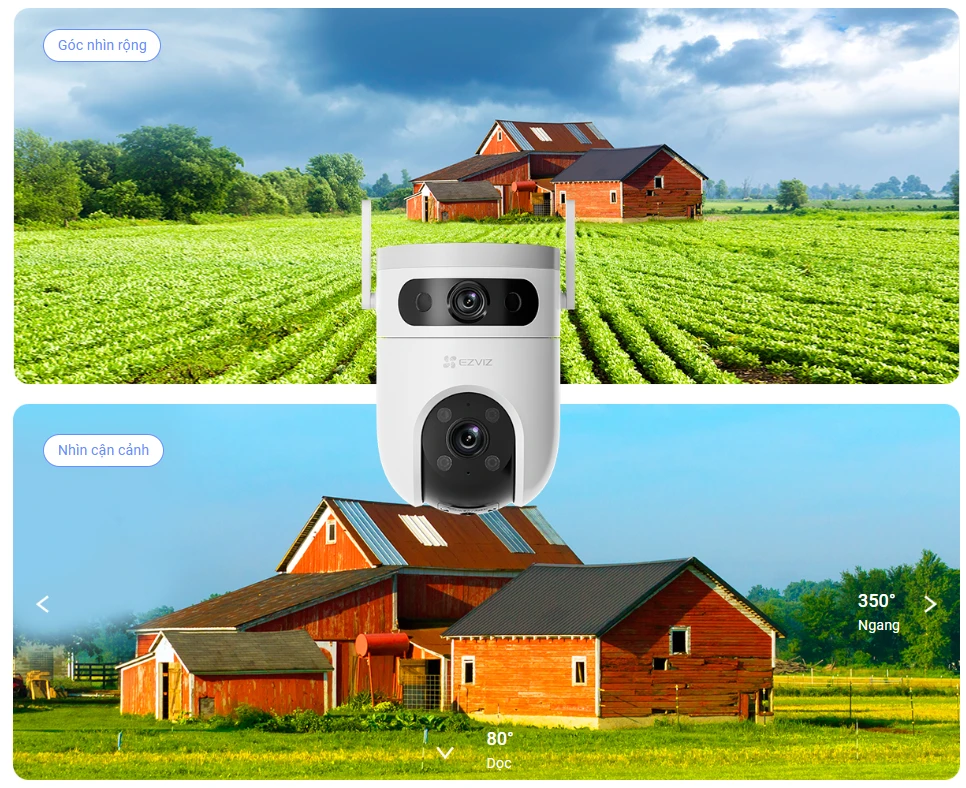Góc rộng gần như hoàn toàn 