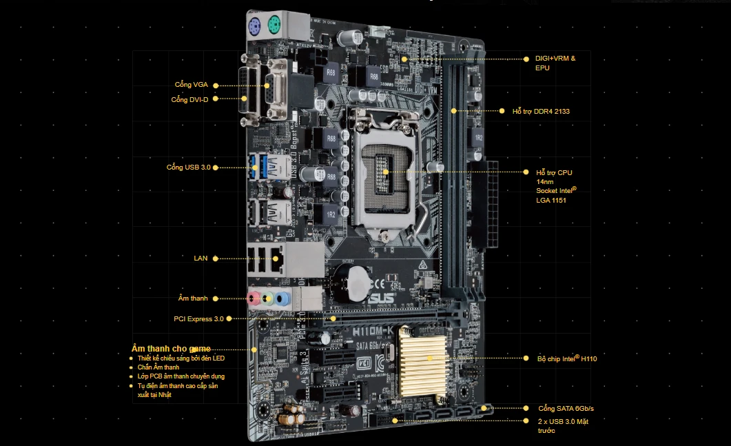 Mainboard ASUS H110M-K DDR4
