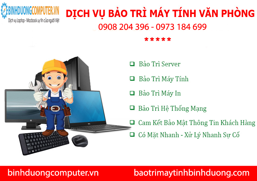 Dịch vụ bảo tr&igrave; m&aacute;y t&iacute;nh văn ph&ograve;ng KCN Việt Hương