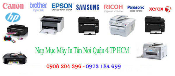 Nạp mực máy in tại nhà quận 4 