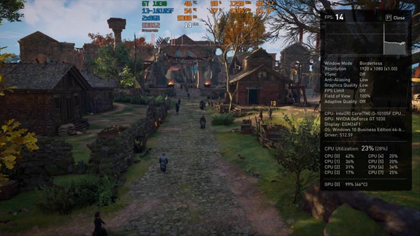 Assassin Creed Valhalla: 12~14 FPS (Low Setting)