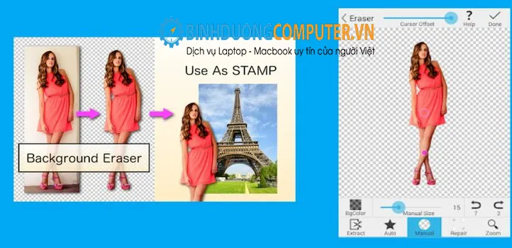 Chọn ứng dụng x&oacute;a nền
