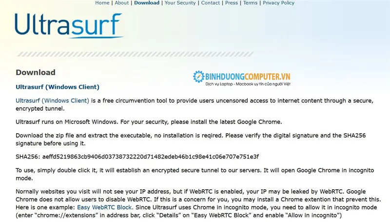 tải Ultrasurf 