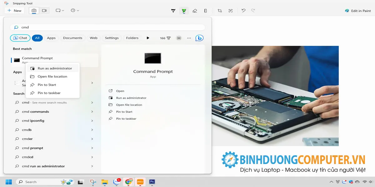 Sửa lỗi windows error recovery win 11