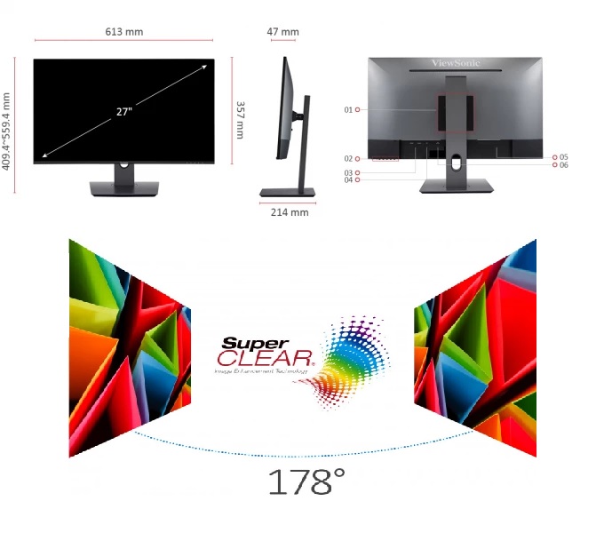 M&agrave;n h&igrave;nh Viewsonic VX2780-2K-SHDJ 27inch  gi&aacute; tốt