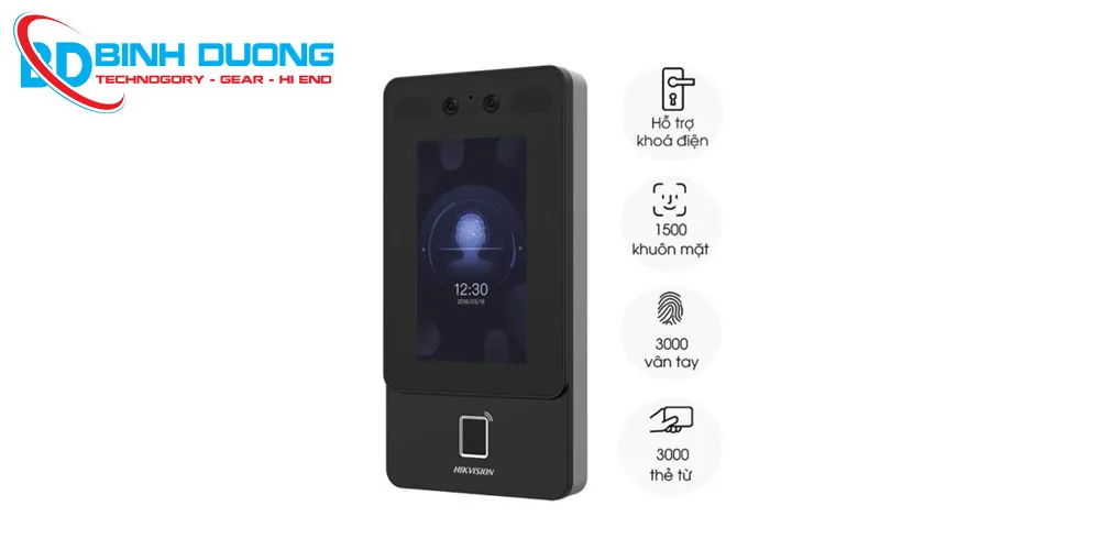 Máy Chấm Công Nhận Diện Khuôn Mặt, Vân Tay, Thẻ EM Hikvision DS-K1T342MFWX