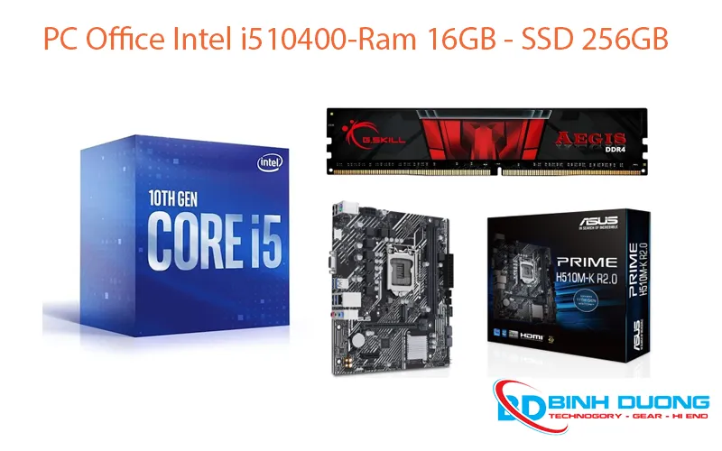 PC Office Intel i510400-Ram 16GB - SSD 256GB 