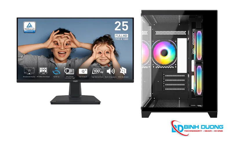 Bộ máy tính gaming giá rẻ I5-7400/ ram 8G / SSD 256/ 24.5Inch