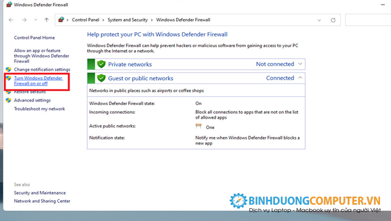 Bật-tắt tường lửa Windows 11 để cài ứng dụng khác