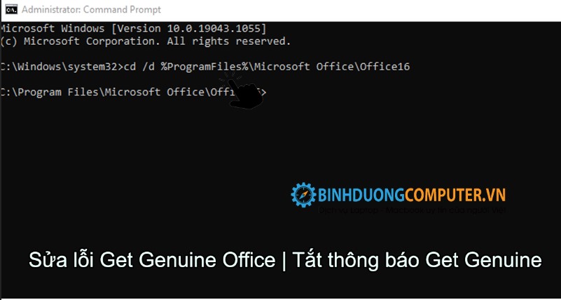 Hướng dẫn tắt Thông báo Get Genuine Office