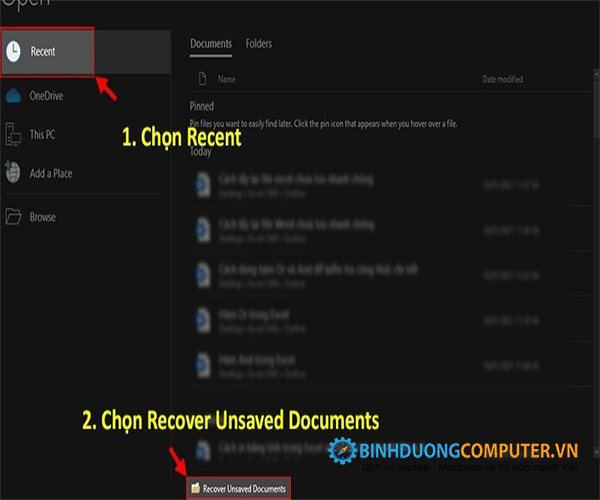 Cách khôi phục file Word chưa lưu bằng AutoSave và AutoRecover