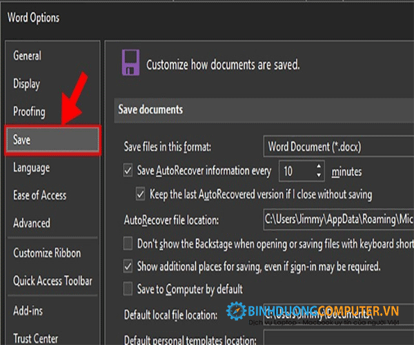 Cách khôi phục file Word chưa lưu bằng AutoSave và AutoRecover
