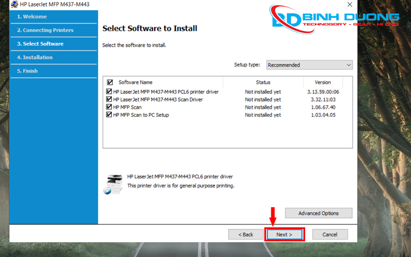 Hướng dẫn cài đăt driver máy in HP M440DN A3