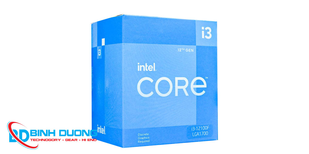 CPU Intel Core i3-12100F – Tray New (Up to 4.3GHz, 4 Nhân 8 Luồng, 12MB Cache, LGA 1700)