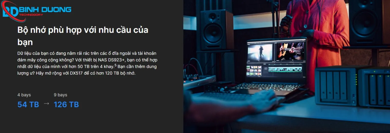 Thiết bị lưu trữ mạng Synology DS923+ 4-bay DiskStation (up to 9-bay)