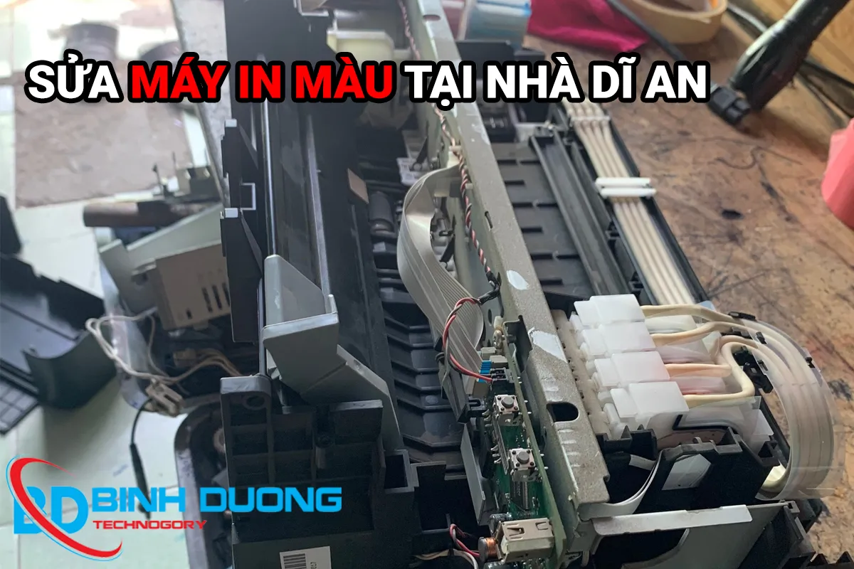 Sửa máy in màu tại nhà khu vực Dĩ An
