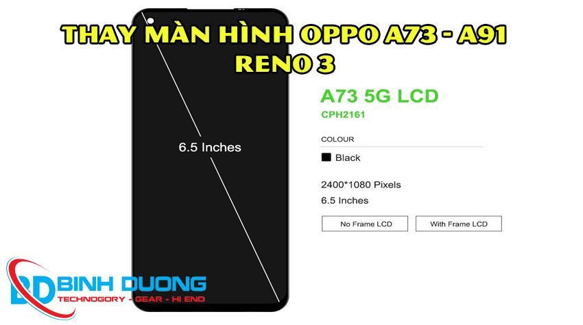 Thay màn hình Oppo A73 bình dương