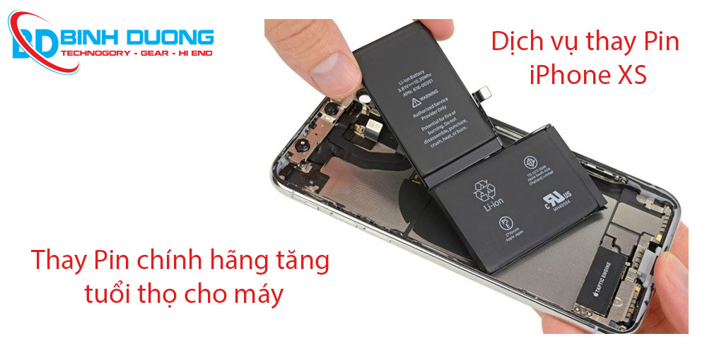 Thay Pin chính hãng tăng tuổi thọ cho máy iphone xs