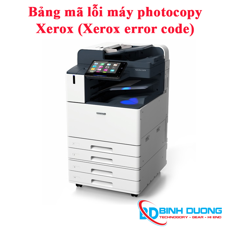 Bảng mã lỗi máy photocopy Xerox (Xerox error code)