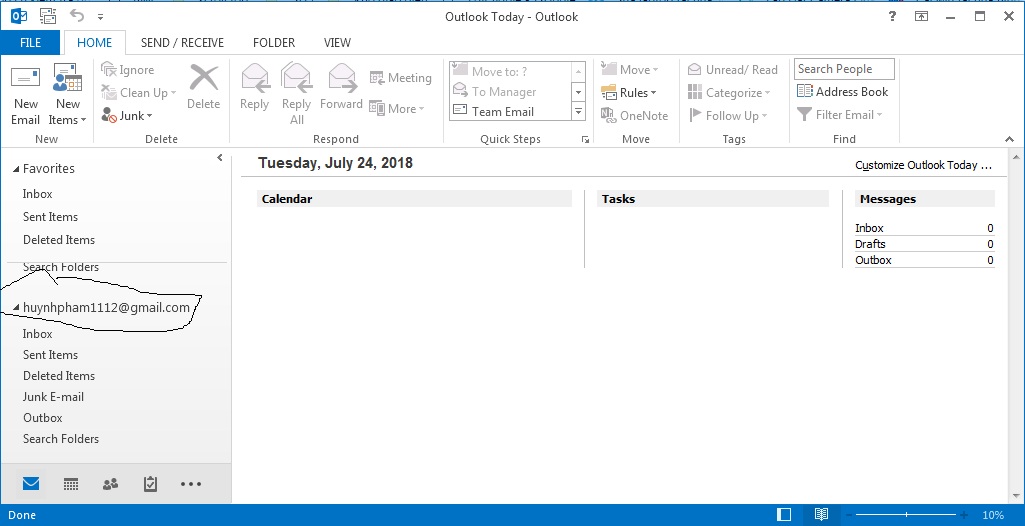 Hướng dẫn cài Gmail cho Outlook