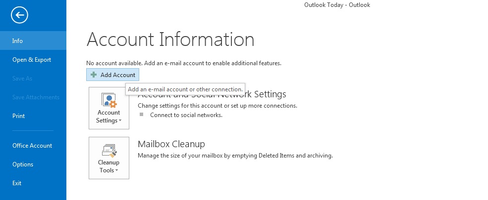 how to i add my gmail account in outlook 2013