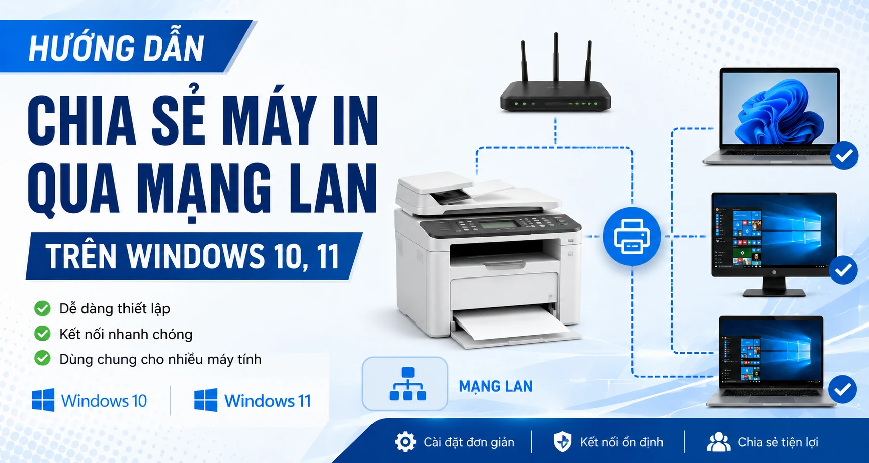 Hướng Dẫn Chia Sẻ Máy In Qua Mạng LAN Trên Windows 11 Mới Nhất